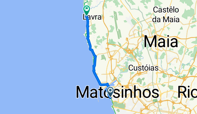 Avenida Gen Norton de Matos, Matosinhos to Avenida da Praia de Angeiras, Lavra