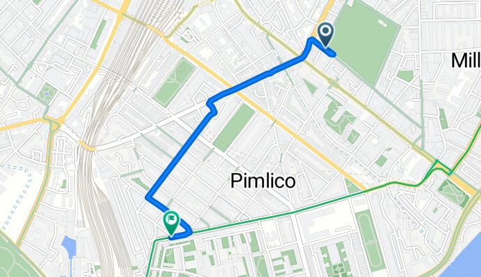 Vincent Square, London to Lupus Street, London