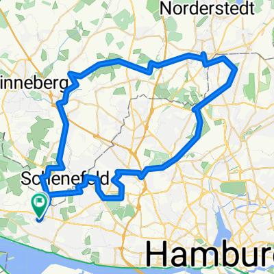 Sülldorf- Niendorfer Gehege - Flughafen - Garstedt - Bönningstedt - Relingen auf grünen Wegen