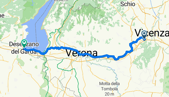 Via Vicenza, Altavilla Vicentina a Desenzano del Garda