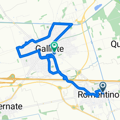 Via Antonietta Viana Fornaroli, Romentino a Viale Beato Quagliotti, Galliate