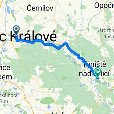 Víta Nejedlého, Hradec Králové do Lípa nad Orlicí, Lípa nad Orlicí