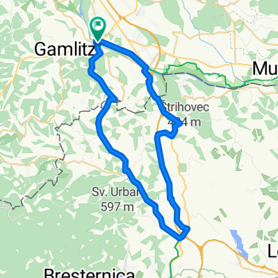 Route in Ehrenhausen an der Weinstraße