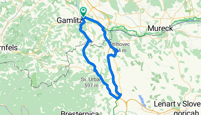 Route in Ehrenhausen an der Weinstraße