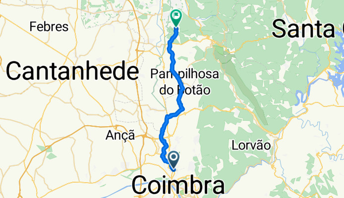 Estrada das Eiras, Coimbra a Rua das Árvores, Vila Nova de Monsarros