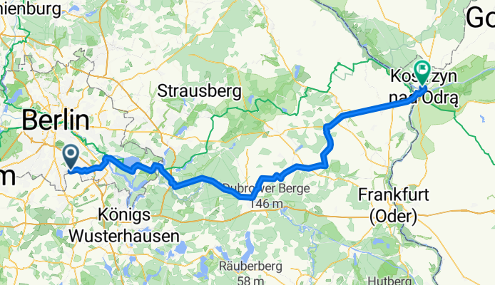 Route nach Küstrin