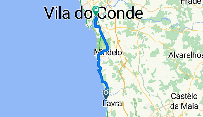 Avenida da Praia de Angeiras, Lavra to Rua de Outubro, Vila do Conde