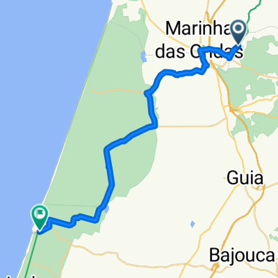 Rua Nossa Sra da Saúde, Marinha das Ondas to Estrada Atlântica, Coimbrão