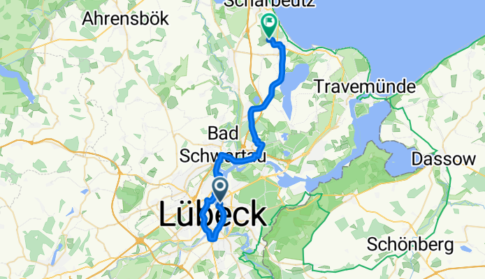 Am Gertrudenkirchhof, Lübeck nach Am Golfplatz, Timmendorfer Strand