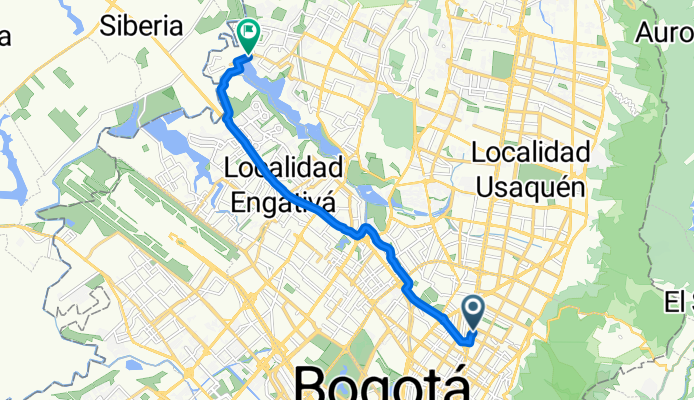 De Avenida Calle 19b-31 a Calle 132d # 147A-40