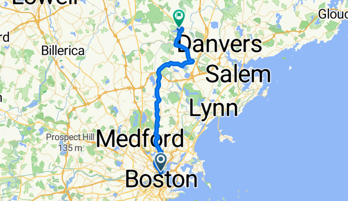 Water St, Boston to Lake St, Middleton