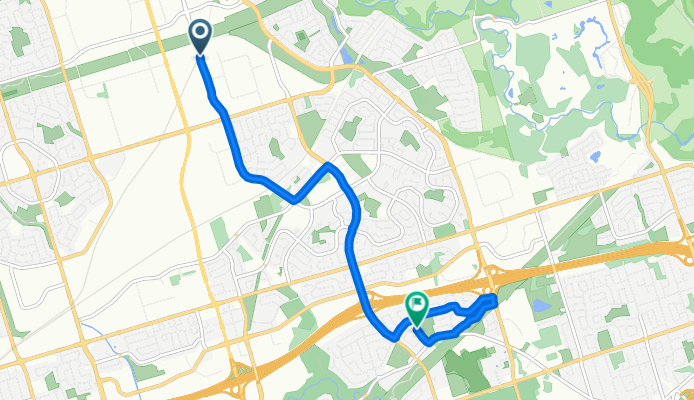 Tapscott Rd, Toronto to Seven Oaks, Toronto