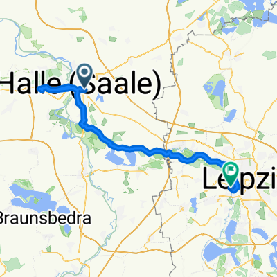 Hans-Dietrich-Genscher-Platz, Halle (Saale) nach Aurelienstraße, Leipzig