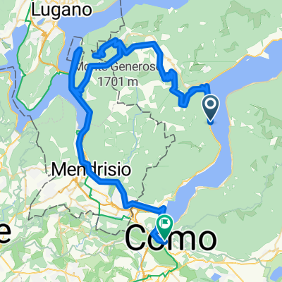 Via Regina Nuova, Brienno nach Piazza Cacciatori delle Alpi, Como