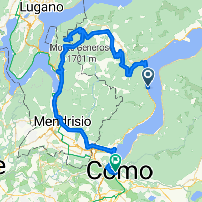 Via Regina Nuova, Brienno nach Piazza Cacciatori delle Alpi, Como