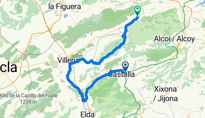 Castalla to Bocairent 75 km