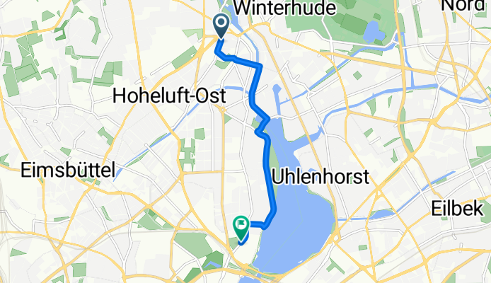 Eppendorfer Marktplatz, Hamburg nach Mittelweg, Hamburg