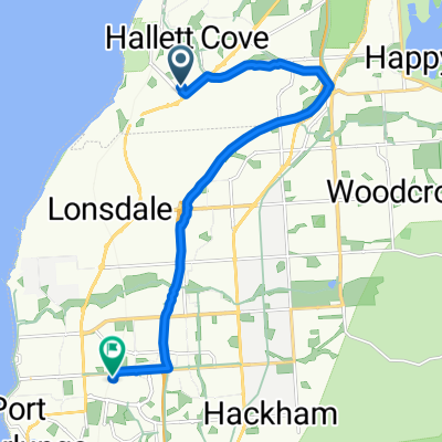 Thermopylae Ct, Hallett Cove to City of Onkaparinga, Noarlunga Centre
