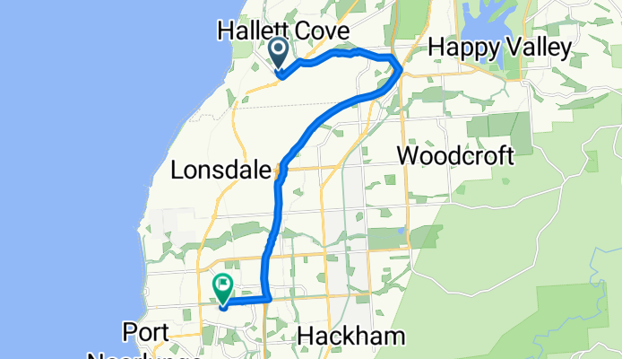 Thermopylae Ct, Hallett Cove to City of Onkaparinga, Noarlunga Centre