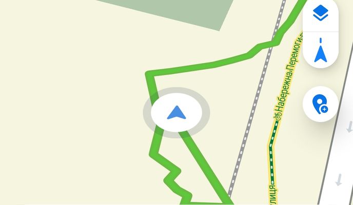 Photo 1 of the Bikemap route "От вулиця Набережна Перемоги 44/1 до вулиця Набережна Перемоги 86А"