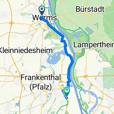 Bahnhofstraße, Worms nach Ostring, Ludwigshafen am Rhein