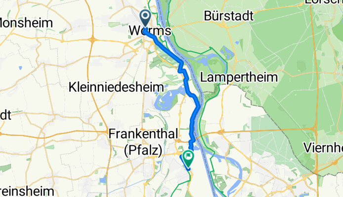 Bahnhofstraße, Worms nach Ostring, Ludwigshafen am Rhein