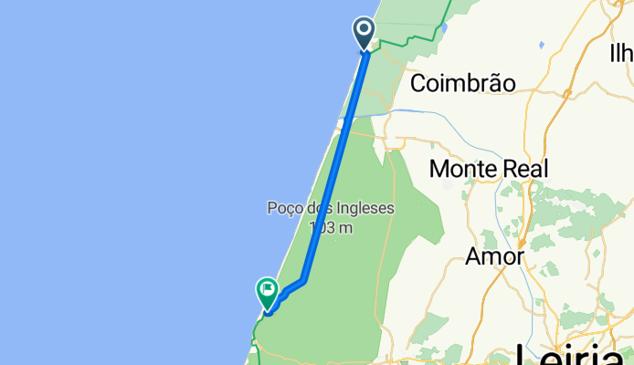 Rua José Gaspar, Coimbrão to Estrada Atlântica, Marinha Grande