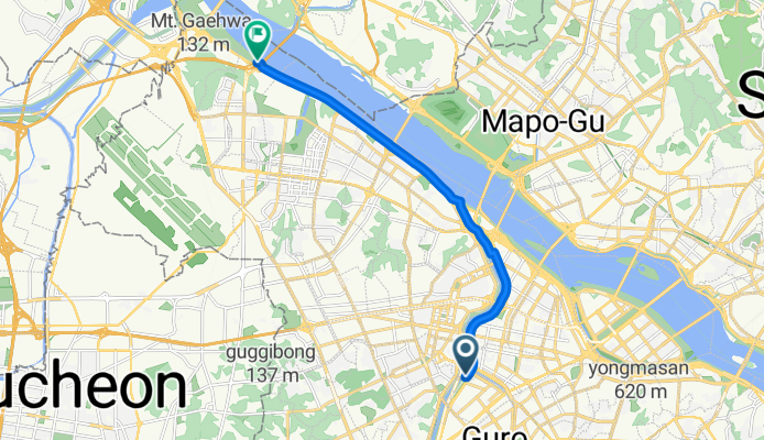 신도림동, 서울특별시에서 방화동, 서울특별시까지