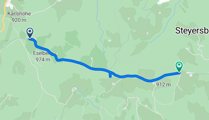 Nordalpenweg, Kirchberg am Wechsel nach Ödenkirchenstraße, Warth