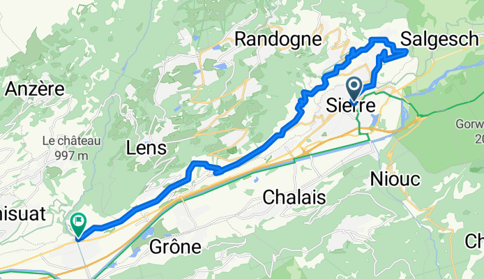 Avenue du Rothorn, Siders nach Route du Simplon, St-Léonard