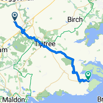 Hollow Road, Colchester to Woodrolfe Road, Maldon