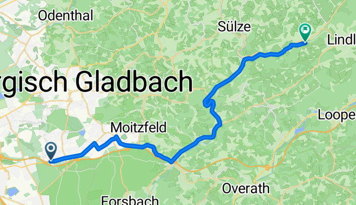In der Auen, Bergisch Gladbach nach Bergischer Panoramasteig, Lindlar