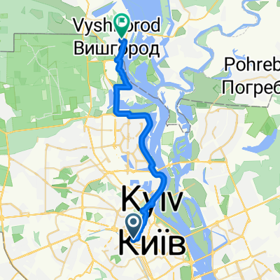 Pankivska Street, Kyiv to Shevchenka Avenue, Vyshhorod