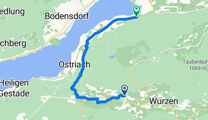 Köstenberger Dorfweg nach Altossiach Dammweg