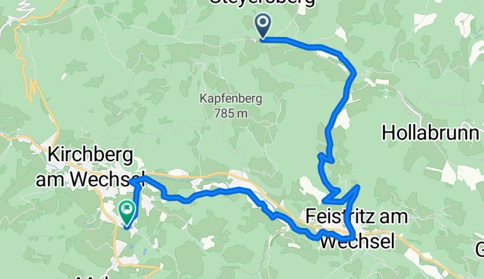 Ödenkirchenstraße, Warth nach Tratten, Kirchberg am Wechsel