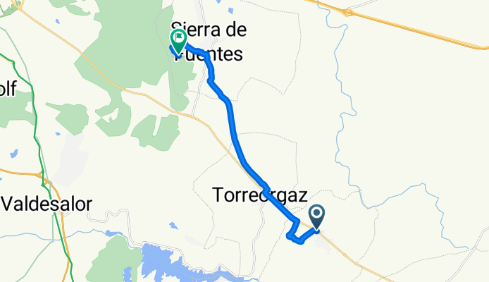 Calle del Profesor Manuel Veiga, Torrequemada a Sierra de Fuentes