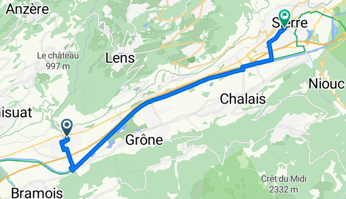 Route du Simplon, St-Léonard nach Place de la Gare, Siders