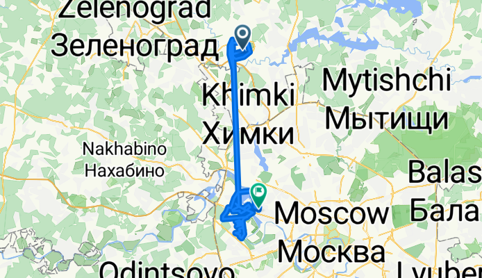 Шереметьево, Химки до улица Генерала Глаголева, Москва