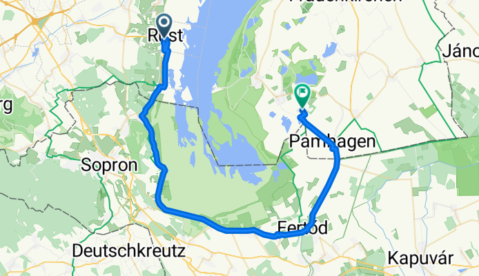 Mörbischerstraße, Freistadt Rust nach Apetlon