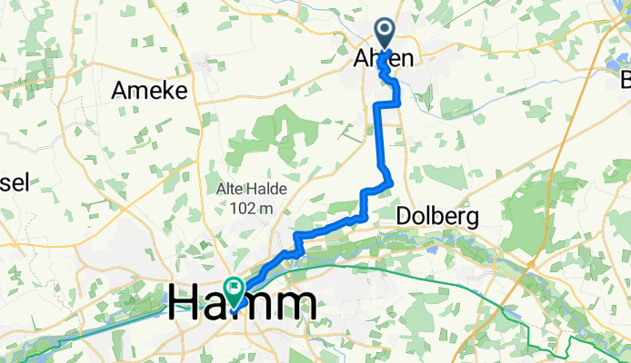 Route nach Willy-Brandt-Platz, Hamm