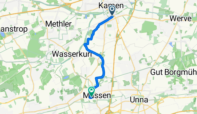 Am Bahnhof, Kamen nach Winkelweg, Unna