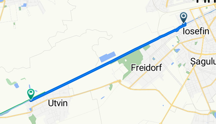 Splaiul Nicolae Titulescu, Timișoara to Sânmihaiu Român