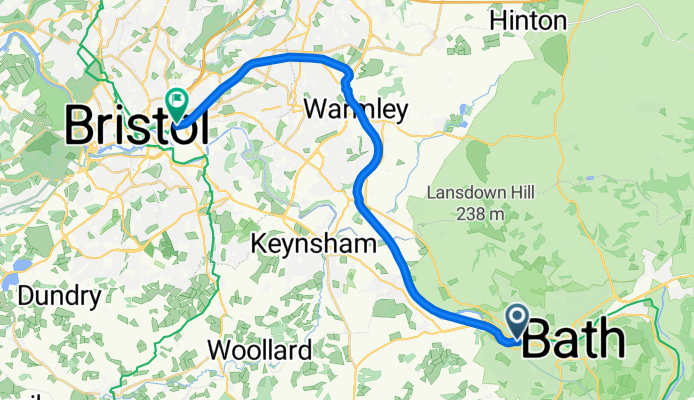 Locksbrook Road, Bath and North East Somerset to St Philips Road, Bristol