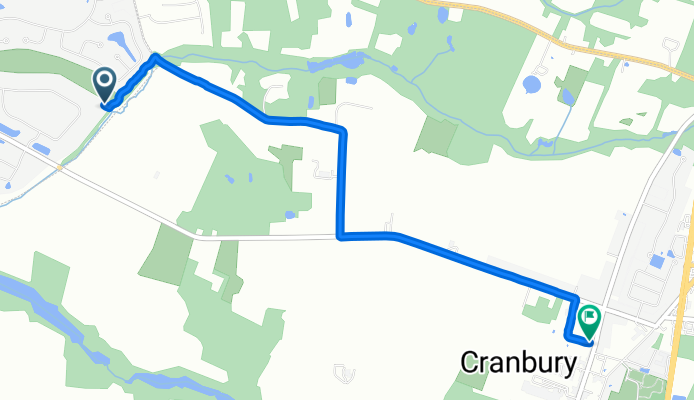 Ravens Crest Dr, Plainsboro to N Main St, Cranbury