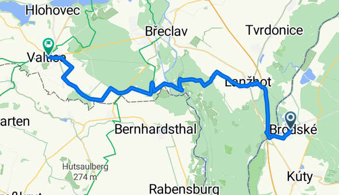 From Brodské to Valtice