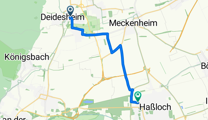 Prinz-Rupprecht-Straße, Deidesheim nach Gerhart-Hauptmann-Straße, Haßloch