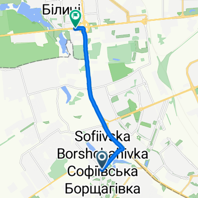 От вулиця Соборна до Автостанция "Дачная"