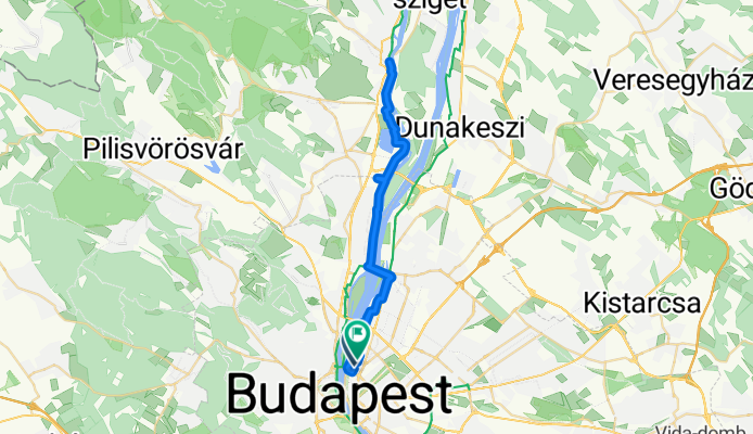 Pannónia utca, Budapest to Pannónia utca, Budapest