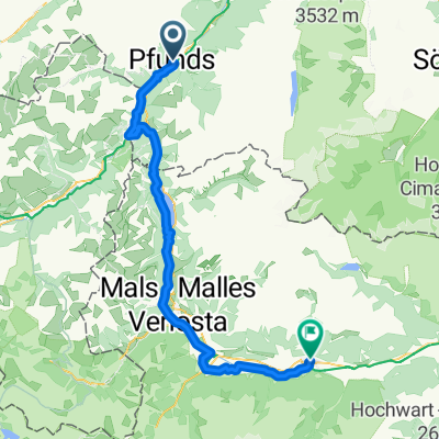 Stuben, Pfunds to Via Corzes, Silandro