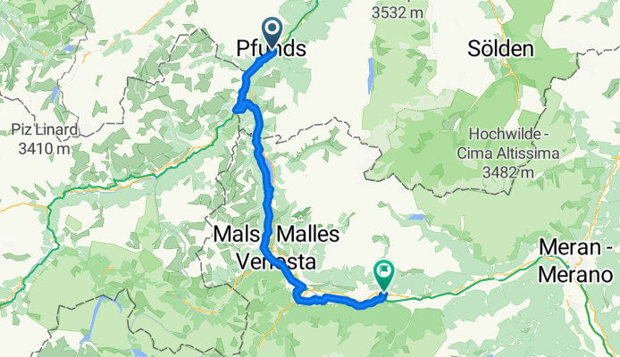 Stuben, Pfunds to Via Corzes, Silandro